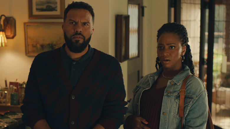 Dennis and Carla are shocked in "No Good Deed"