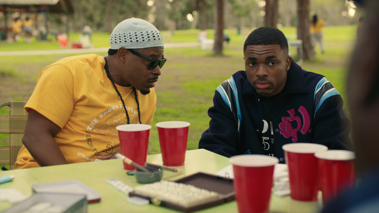 Vince and Uncle Mike talking in "The Vince Staples Show"