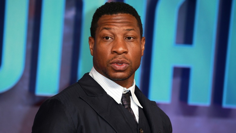 Jonathan Majors looking off camera