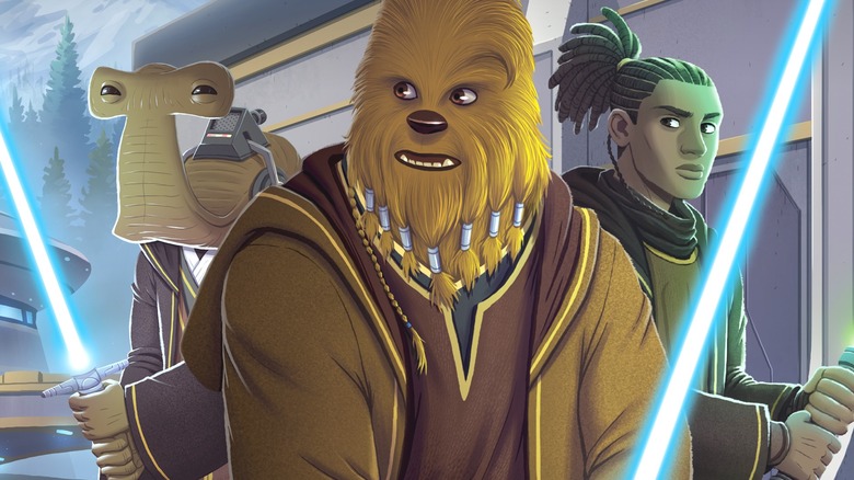 Burryaga Agaburry wielding his lightsaber in "Star Wars: The High Republic - The Great Jedi Rescue"