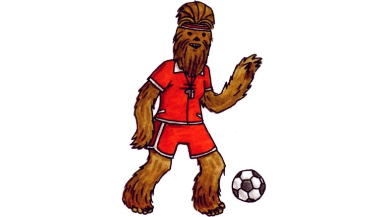 Kitmum playing football in "Jedi Academy: Return of the Padawan"