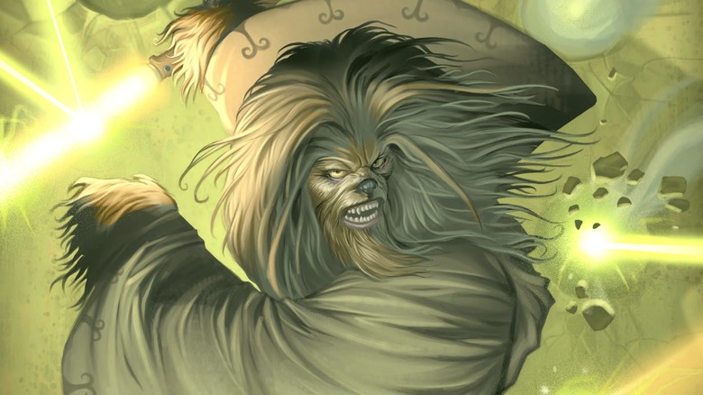 Tyvokka deflecting blaster fire with his lightsaber in "Star Wars Legends Epic Collection: The Menace Revealed"