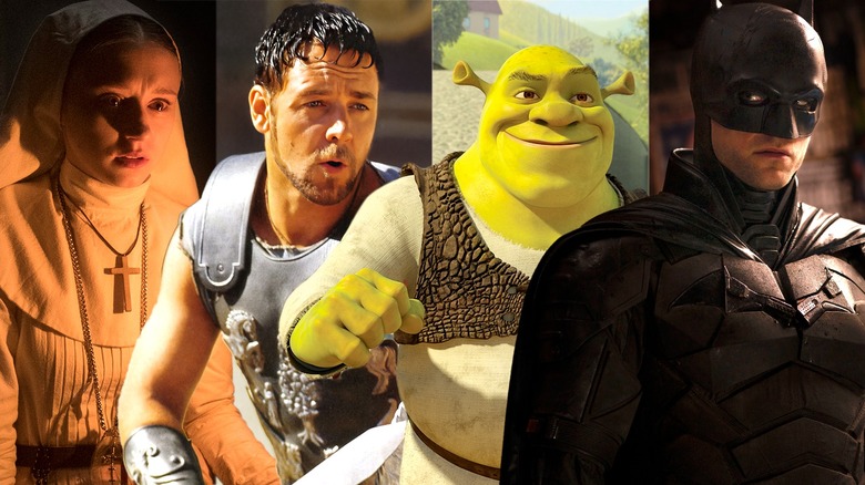 Nun, Maximus, Shrek, and Batman
