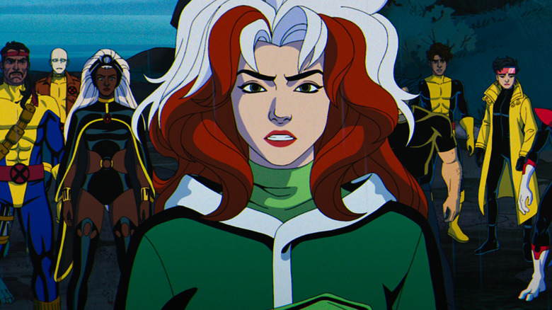 Rogue standing in front of the X-Men in X-Men '97