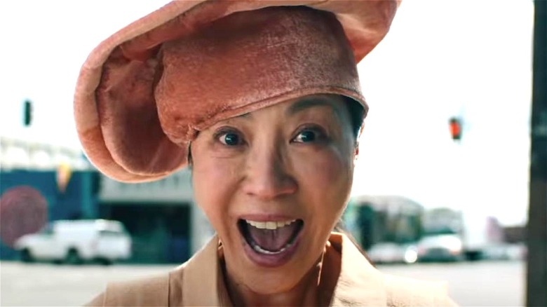 Michelle Yeoh looking into camera