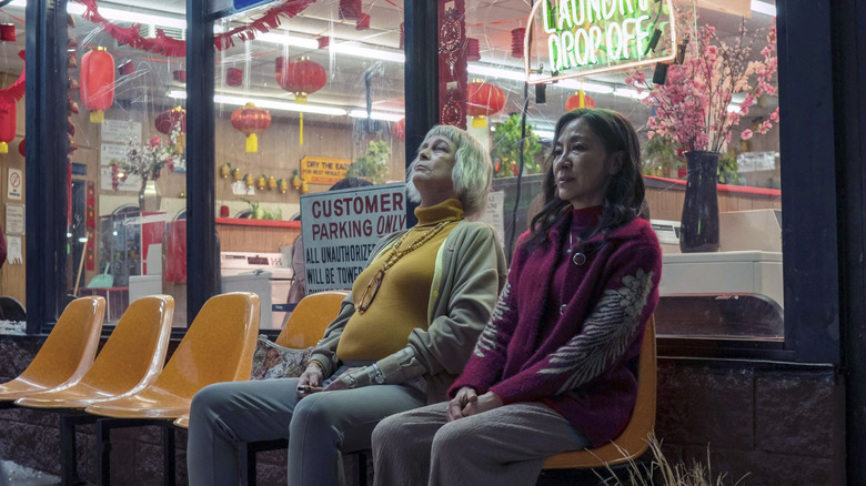 Jamie Lee Curtis and Michelle Yeoh in Everything Everywhere All at Once