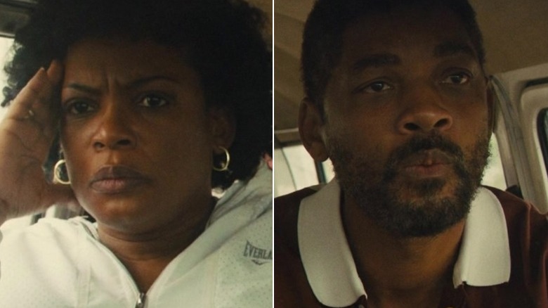 Oracene and Richard looking angry