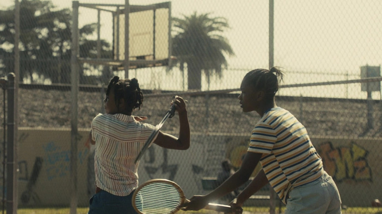 Venus and Serena practicing in Compton