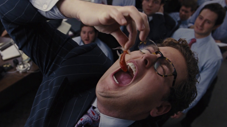 Donnie eating a goldfish