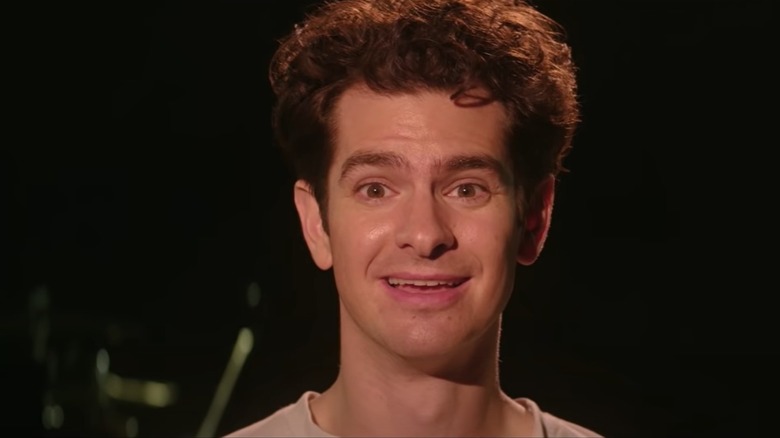 Andrew Garfield looks befuddled