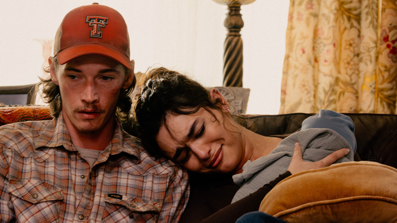 Cooper and Ariana are devastated on the couch in "Landman"