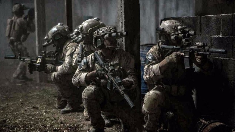 SEAL Team Six members crouch