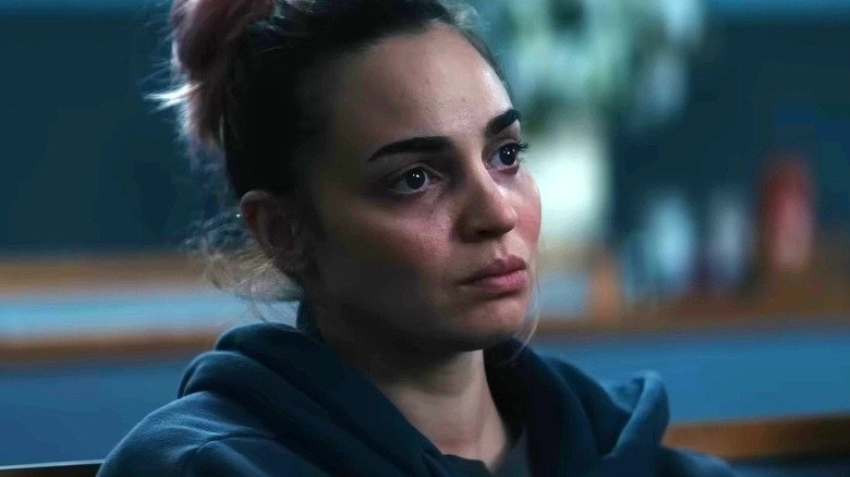 Alice looking upset in Evil Dead Burn (2026)