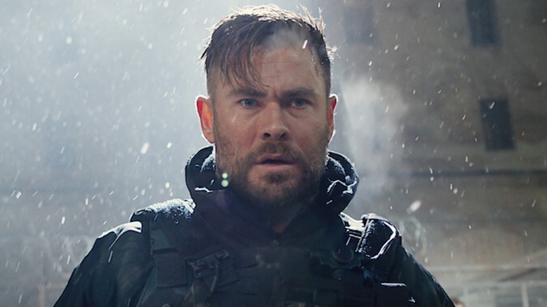Tyler Rake looking dazed in "Extraction 2" (2023)