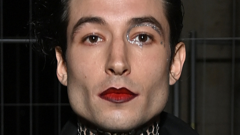 Ezra Miller attends an event for Burberry