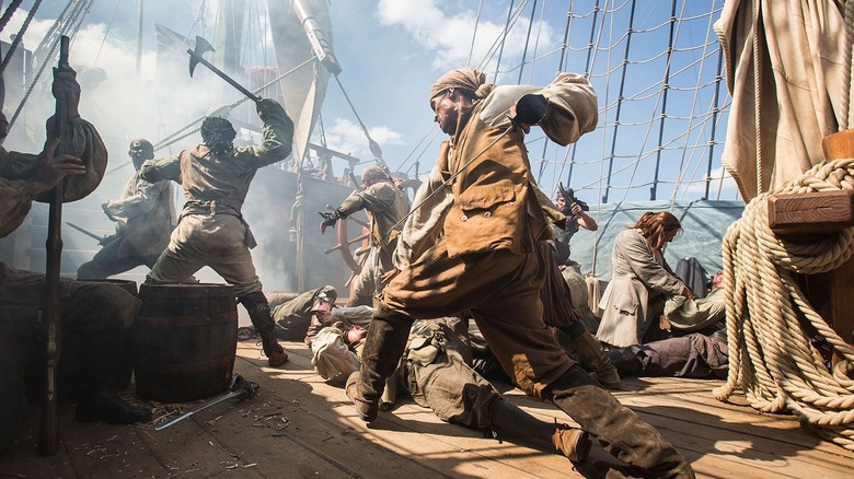 Pirate battle scene