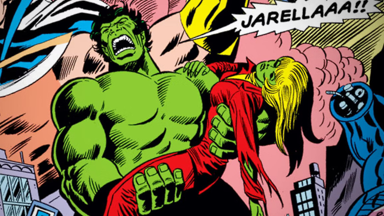 Hulk carrying Jarella's body