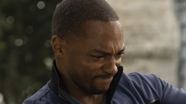 Sam Wilson grimacing