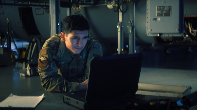 Danny Ramirez Joaquin Torres uniform computer