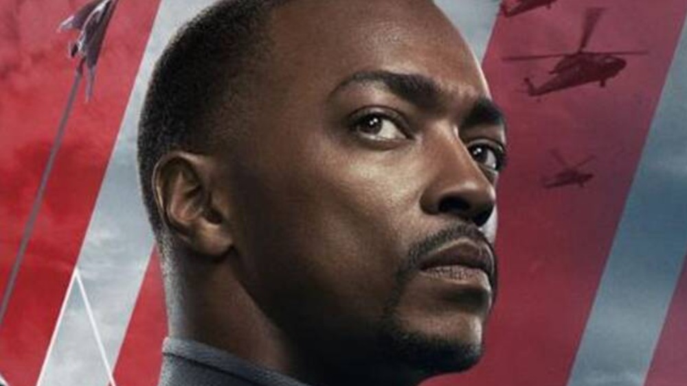 Anthony Mackie in The Falcon and the Winter Soldier promo art