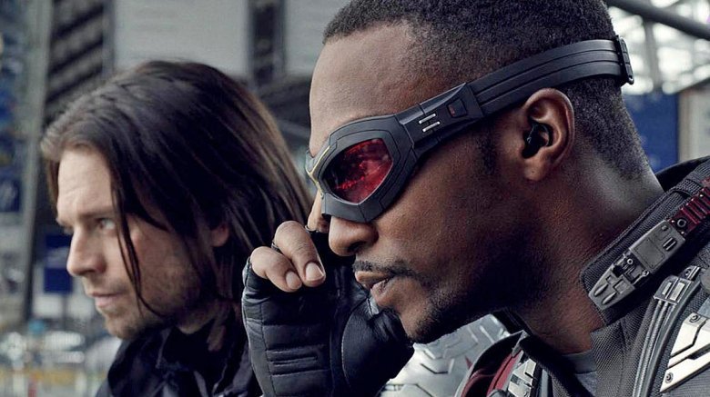 Anthony Mackie as Falcon and Sebastian Stan as the Winter Soldier