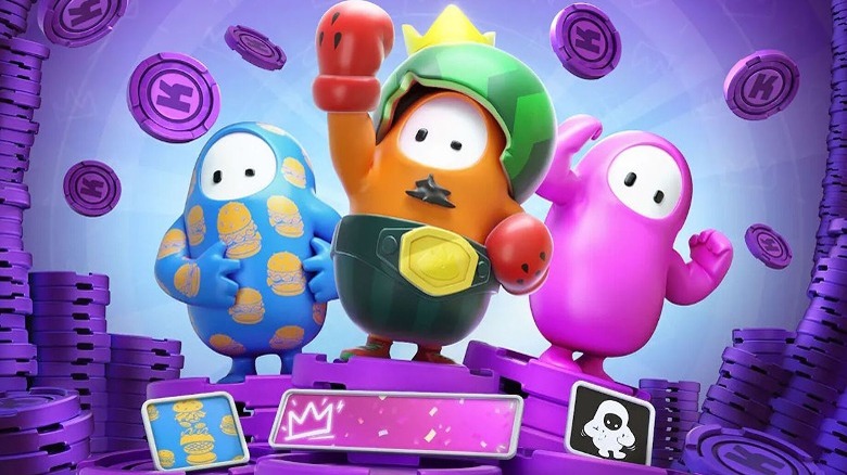 Characters on podium