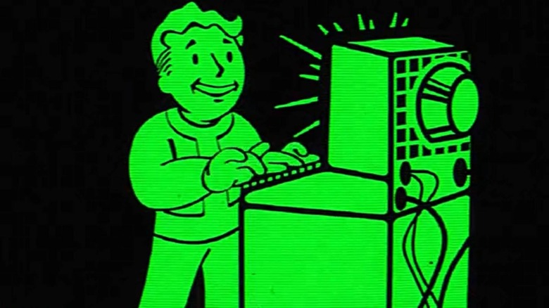 Vault Boy on computer