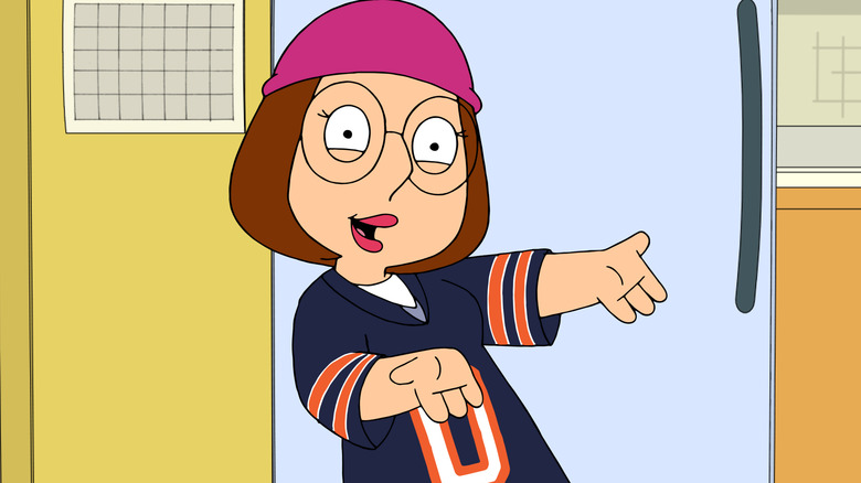 Meg in Chicago Bears jersey