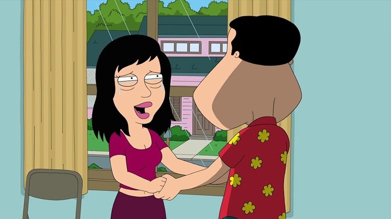 Brenda crying in front of Quagmire on "Family Guy"