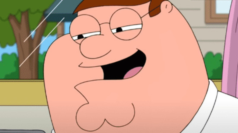 Peter Griffin using the computer on Family Guy
