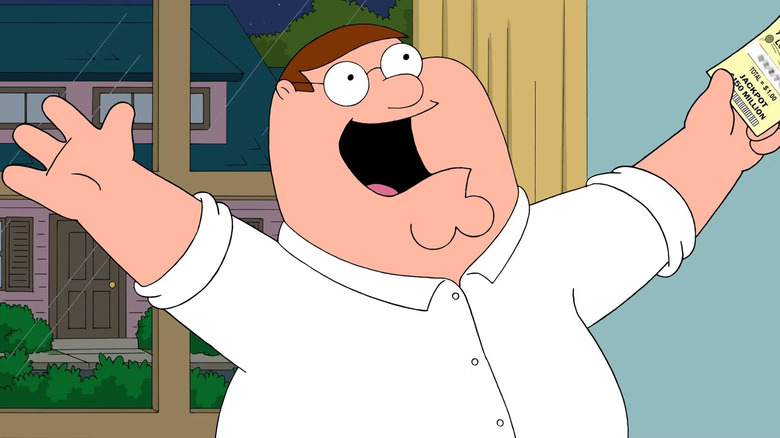 Peter Griffin celebrating