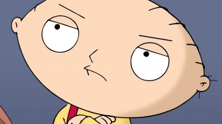 Stewie frowning