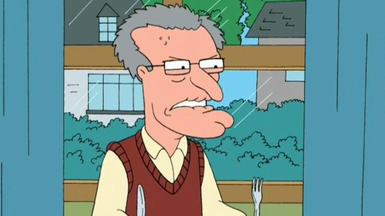 Francis Griffin at the dinner table