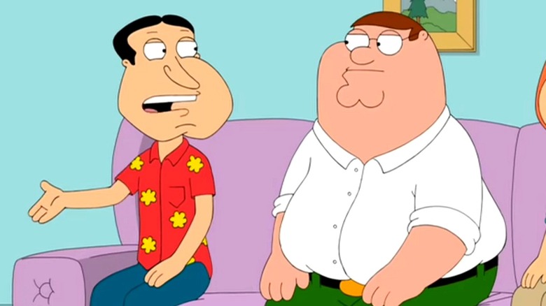 Quagmire talking to Peter