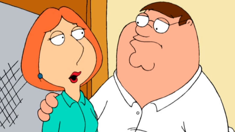 Lois talking to Peter Griffin