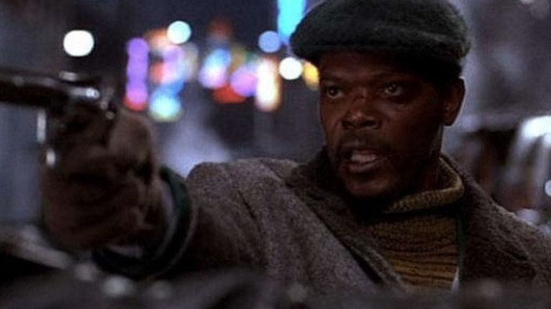 Samuel L. Jackson points a revolver