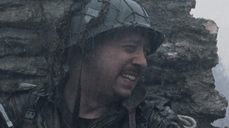 Paul Giamatti in the rain