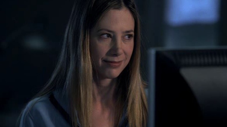 Mira Sorvino smiling
