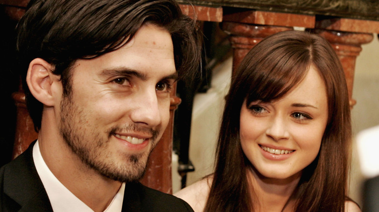 Alexis Bledel gazing at Milo Ventimiglia