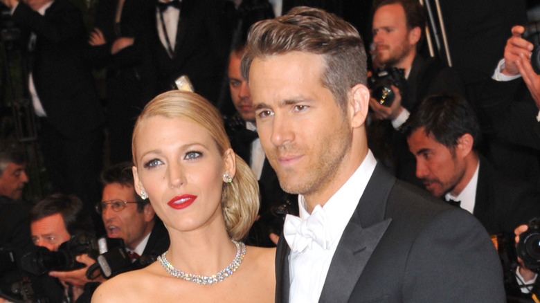 Blake Lively and Ryan Reynolds on the red carpet at the Captives premiere