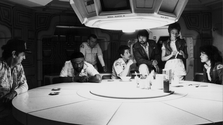 Nostromo crew around table in "Alien" 1979