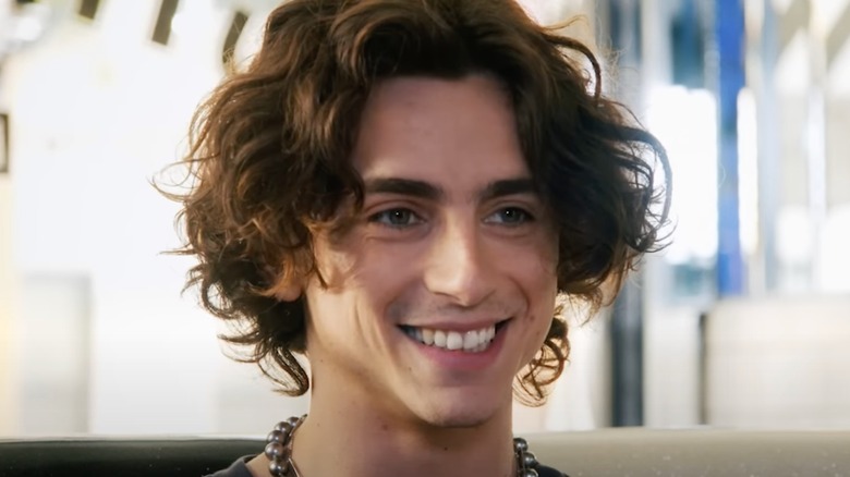 Timothée Chalamet smiling