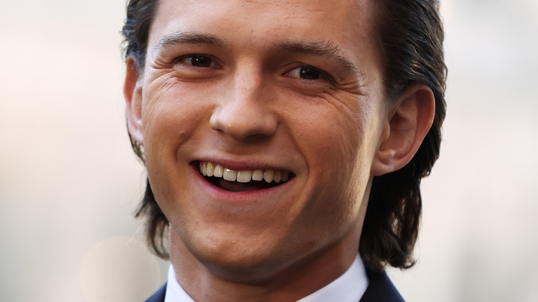 Tom Holland attends the photocall of the movie "Uncharted" at Palazzo Manfredi.