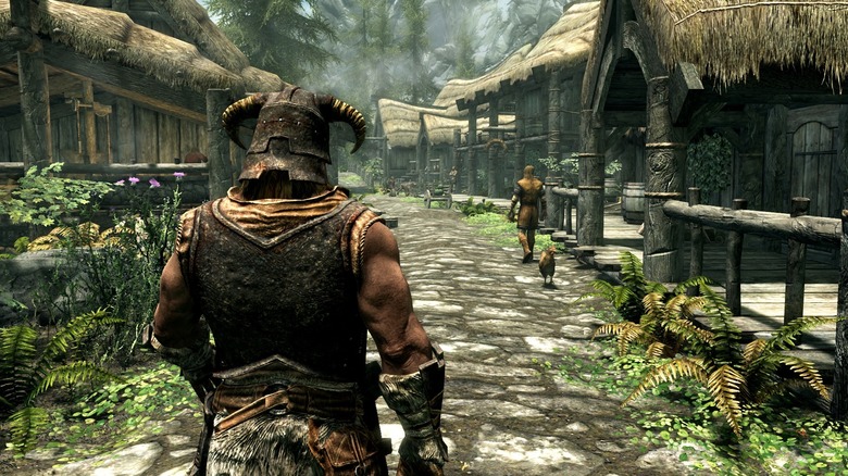 Dragonborn entering town
