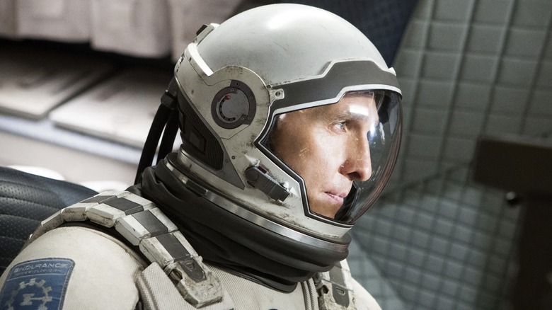 Cooper wearing spacesuit