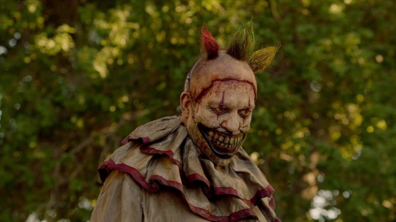 Twisty stares at the ground amid trees