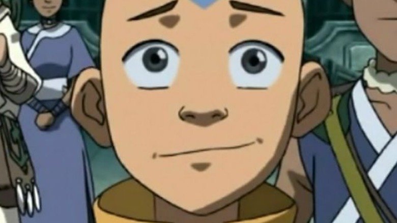 Aang smirking