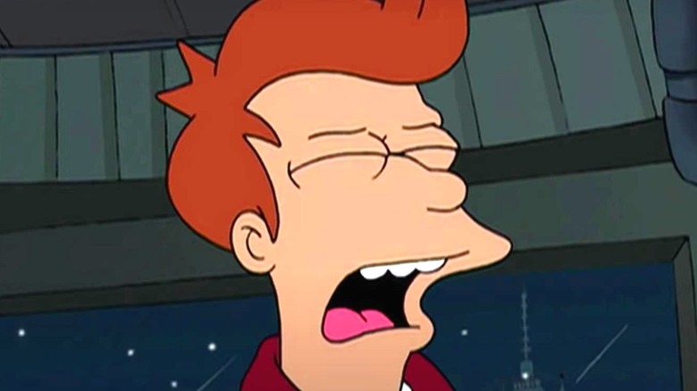 Fry yawning