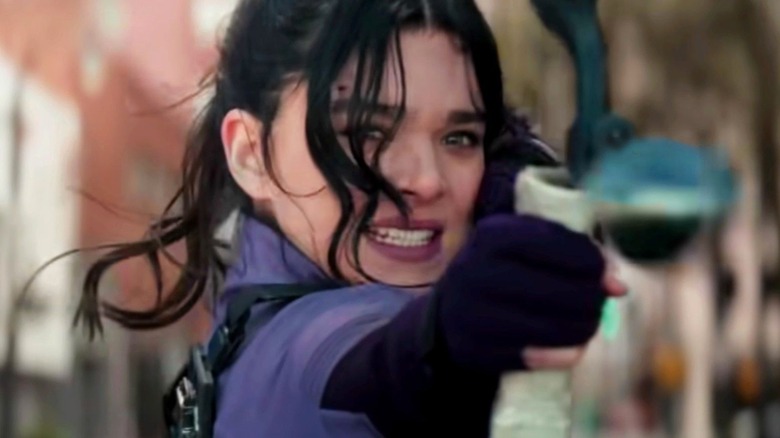 Kate Bishop firing an arrow