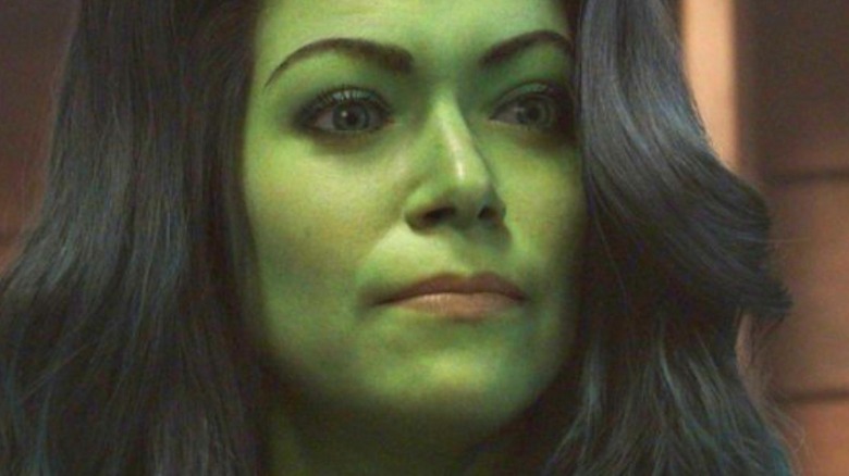 Close-up of She-Hulk